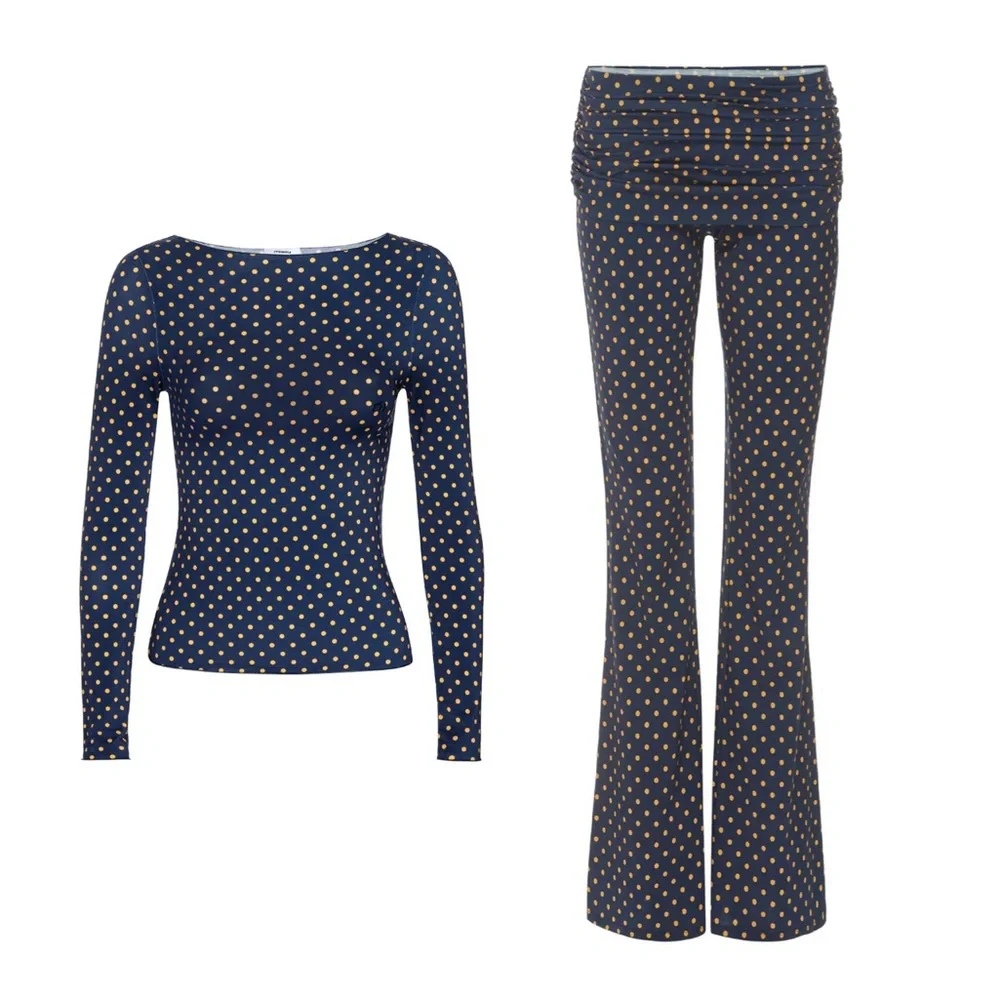 Miaou Navy Polka Dot Set - Picture 2 of 5